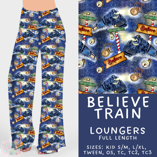 Ready To Ship - Believe Train Loungers - TC