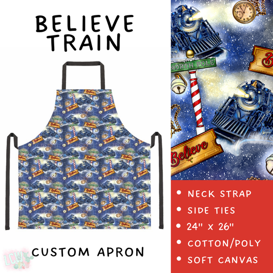 Batch #416 - Baking Spirits Bright 2 - Closes 9/19 - ETA early Nov - Believe Train Apron