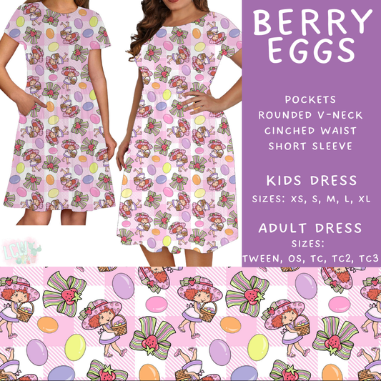 Batch #477 - Magical Character Easter - Closes 1/12 ETA - Early March - Berry Eggs Adult & Kids Dresses