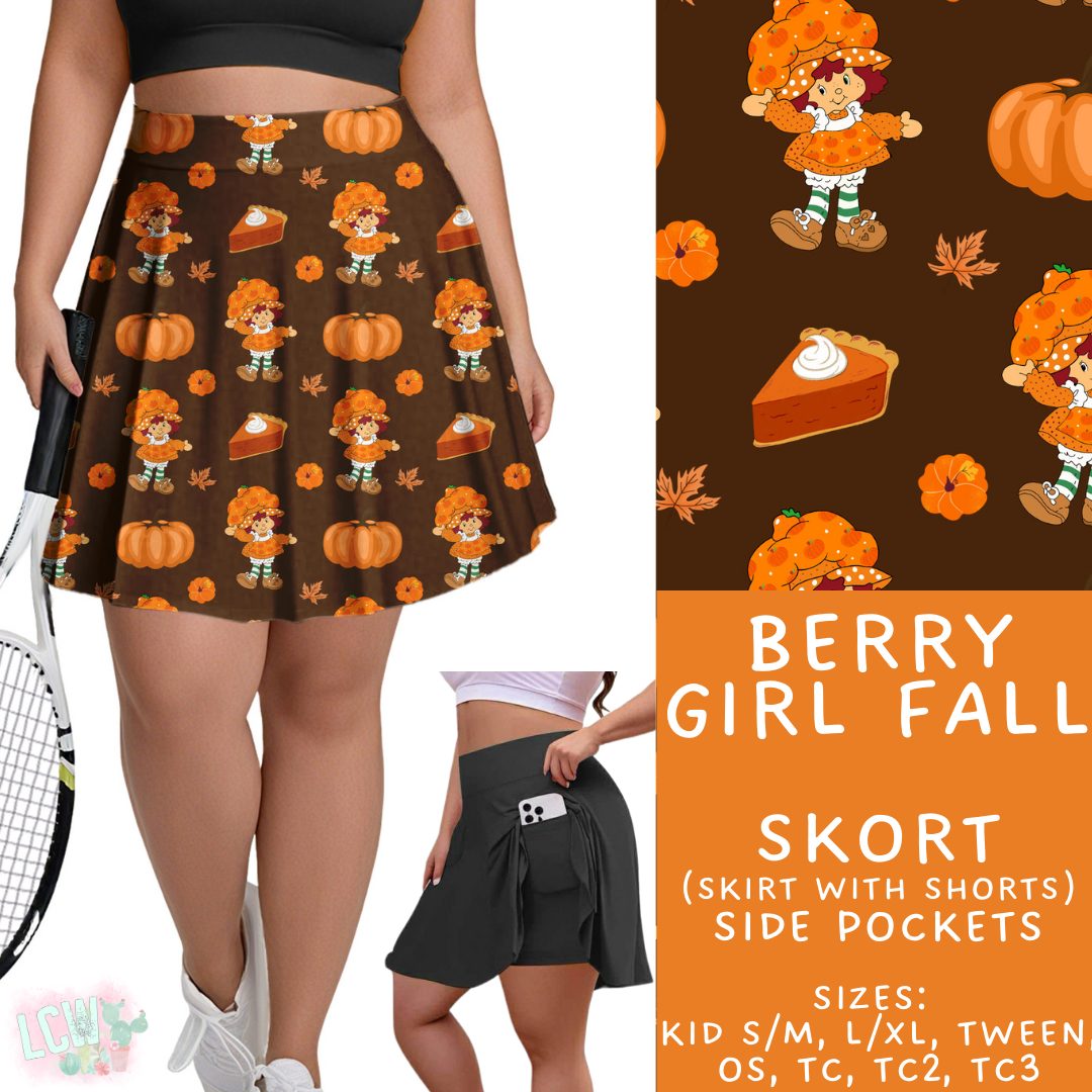 Batch #409 - Character Fall 2 - Closes 9/8 - ETA late October - Berry Girl Fall Skort