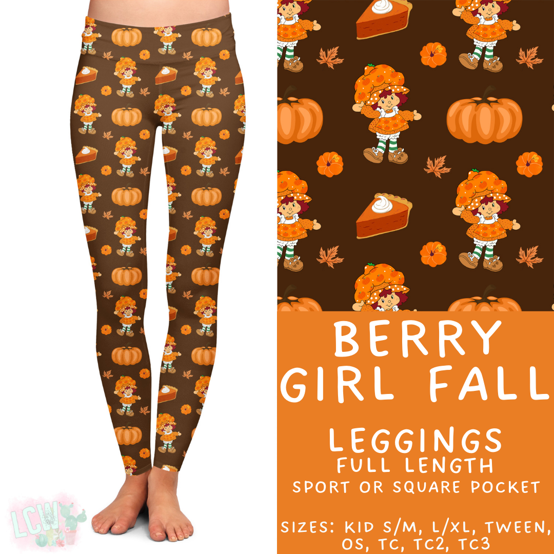 In Production - Batch #409 - Berry Girl Fall Full Length Leggings - Square Pocket OS