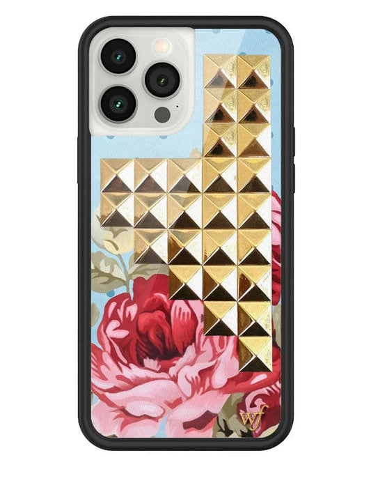 Blue Floral Stud iPhone Case - Alonna's Legging Land