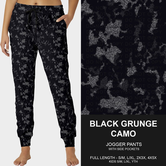 B251 - Preorder Black Grunge Camo Joggers (Closes 9/14. ETA mid Nov.)