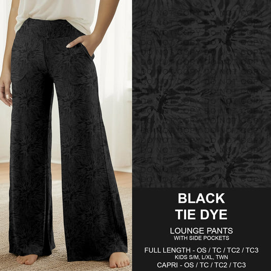 B279 - Preorder Black Tie Dye Lounge Pants (Closes 3/18. ETA: late May)