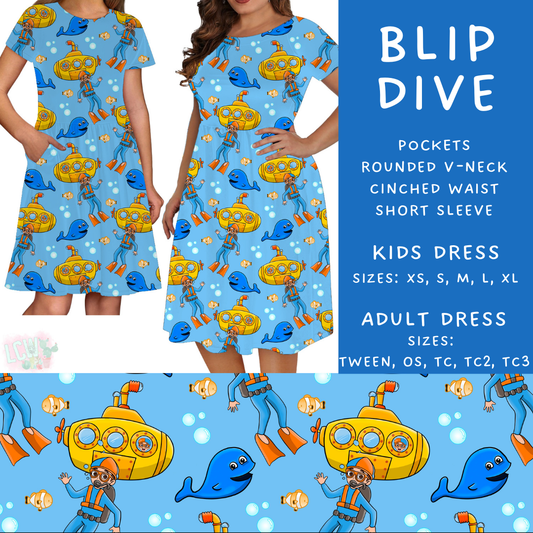 Batch #339 - Character Summer - Closes 5/15 - ETA mid July - Blip Dive Adult & Kids Dresses