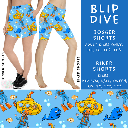 Batch #339 - Character Summer - Closes 5/15 - ETA mid July - Blip Dive Biker & Jogger Shorts