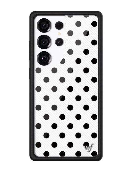 Polka Dot | White and Black Samsung Galaxy Case