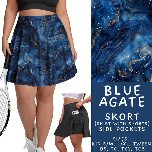 Batch #448 - Agate Collection - Closes 11/17 - ETA early Jan - Blue Agate Skort
