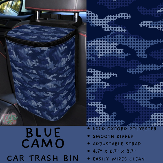 Batch #423 - Car Accessories - Closes 10/2 - ETA mid/late Nov - Blue Camo Car Trash Bin