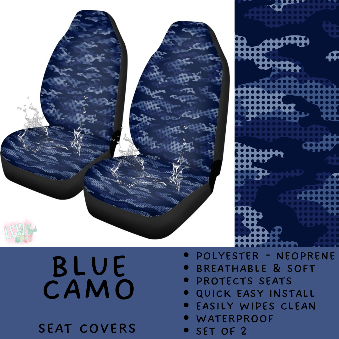 Batch #554 - Car Accessories 3 - Closes 7/10 - ETA early/mid Sept - Blue Camo Vehicle Seat Covers