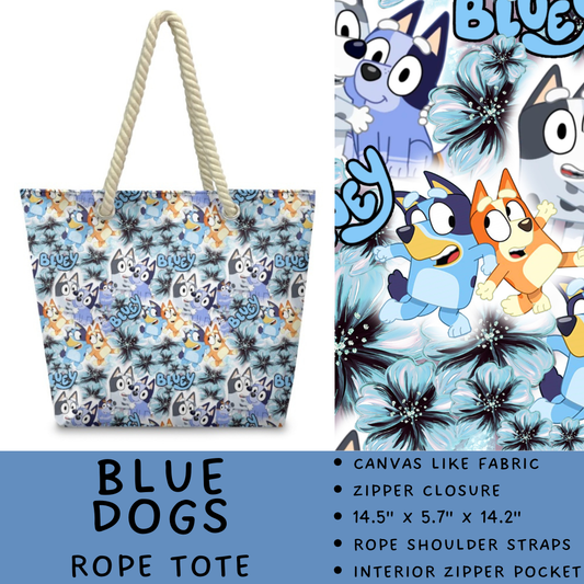 Batch #440 - Magical Character Rope Tote - Closes 10/31 - ETA mid Dec - Blue Dogs Rope Tote