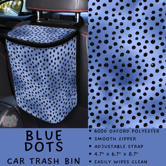 Batch #423 - Car Accessories - Closes 10/2 - ETA mid/late Nov - Blue Dots Car Trash Bin