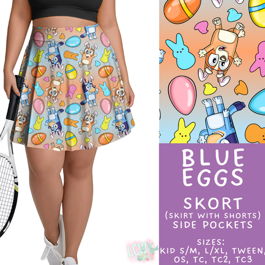 Batch #477 - Magical Character Easter - Closes 1/12 ETA - Early March - Blue Eggs Skort