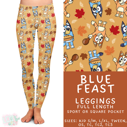 Batch #409 - Character Fall 2 - Closes 9/8 - ETA late October - Blue Feast Full Length Leggings