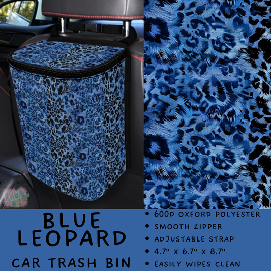 Batch #423 - Car Accessories - Closes 10/2 - ETA mid/late Nov - Blue Leopard Car Trash Bin