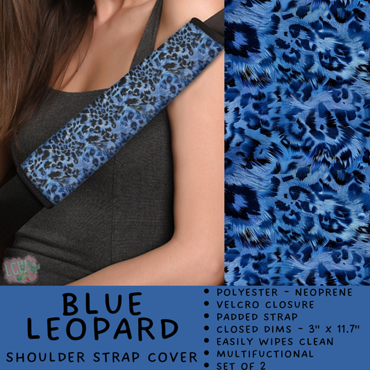 Batch #423 - Car Accessories - Closes 10/2 - ETA mid/late Nov - Blue Leopard Shoulder Strap Pads
