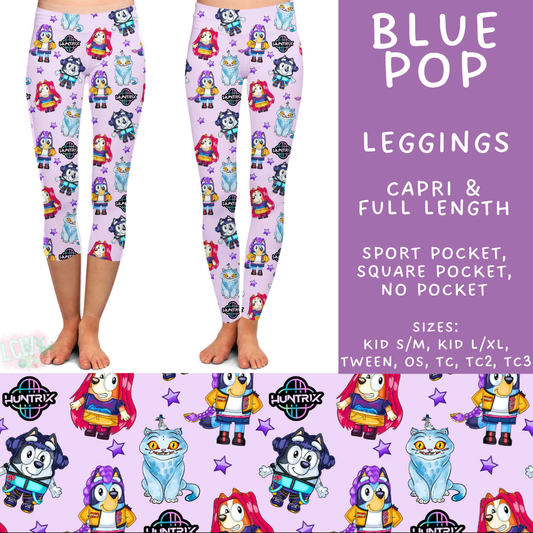 Batch #538 - Fun Run 23 - Closes 6/3 - ETA early August - Blue Pop Full and Capri Length Leggings