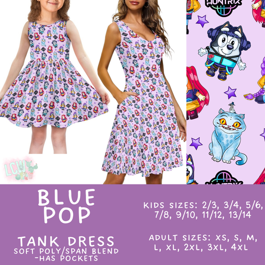 Batch #538 - Fun Run 23 - Closes 6/3 - ETA early August - Blue Pop Women's & Girl's Tank Dress