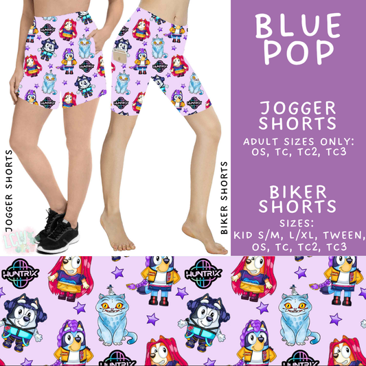 Batch #538 - Fun Run 23 - Closes 6/3 - ETA early August - Blue Pop Biker & Jogger Shorts