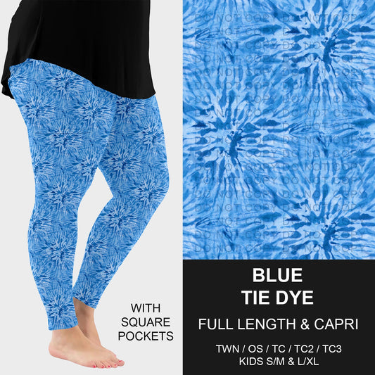 B279 - Preorder Blue Tie Dye Leggings w/ Pockets (Closes 3/18. ETA: late May)
