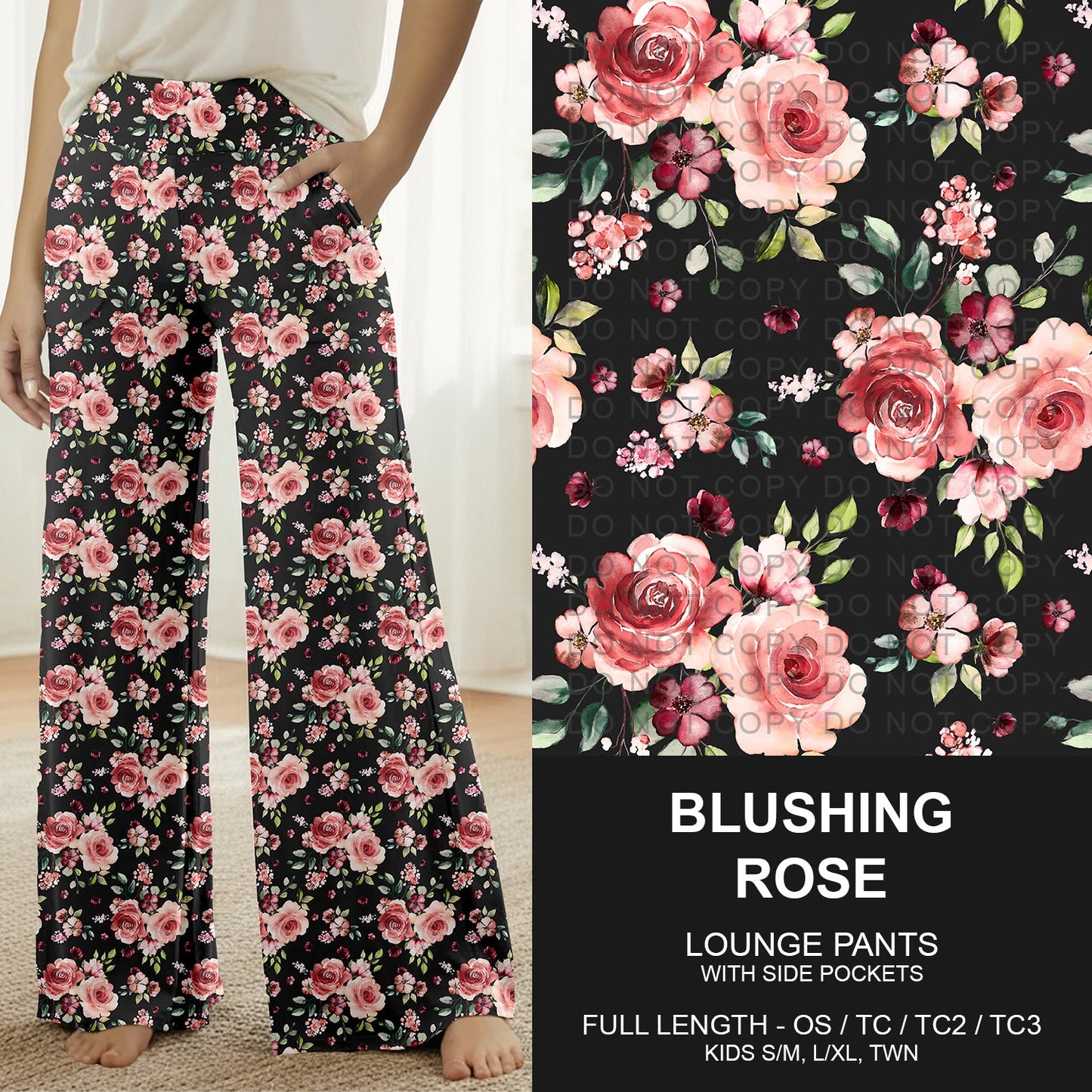 B262 - Preorder Blushing Rose Lounge Pants (Closes 11/23. ETA late Jan.)