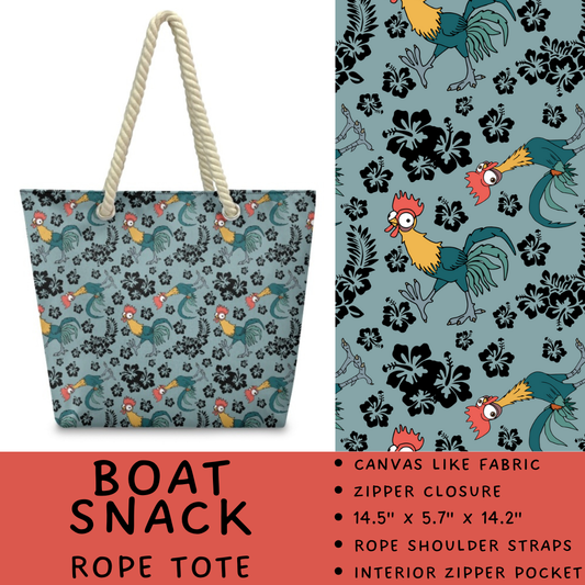 Batch #440 - Magical Character Rope Tote - Closes 10/31 - ETA mid Dec - Boat Snack Rope Tote