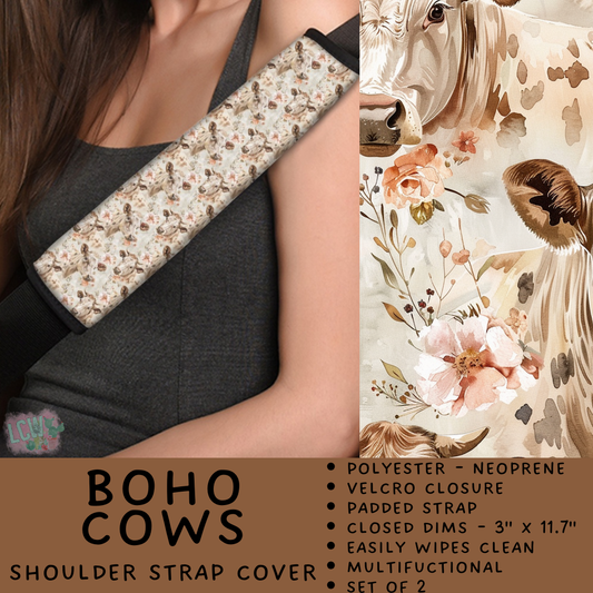 Batch #423 - Car Accessories - Closes 10/2 - ETA mid/late Nov - Boho Cows Shoulder Strap Pads