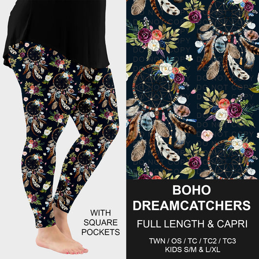 B227 - Preorder Boho Dreamcatchers Leggings w/ Pockets (Closes 5/04. ETA: mid July)