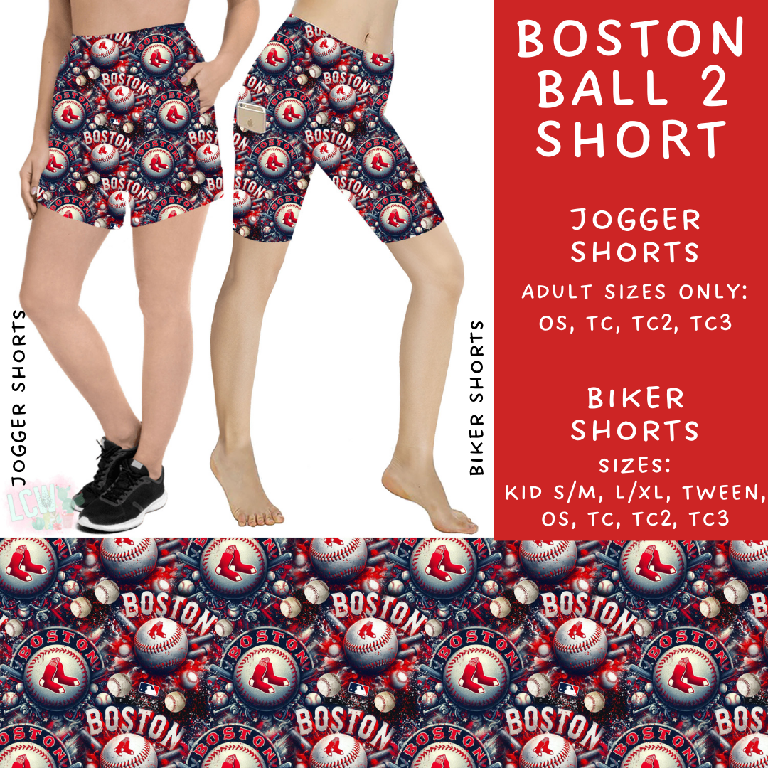 Batch #498 - Strike Out 3 - Closes 3/2 - ETA early May - Boston Ball 2 Biker & Jogger Shorts - Alonna's Legging Land