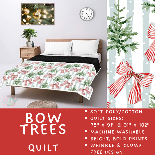 Batch #597 - Christmas Quilts - Closes 10/12 - ETA early Dec - Bow Trees Quilt