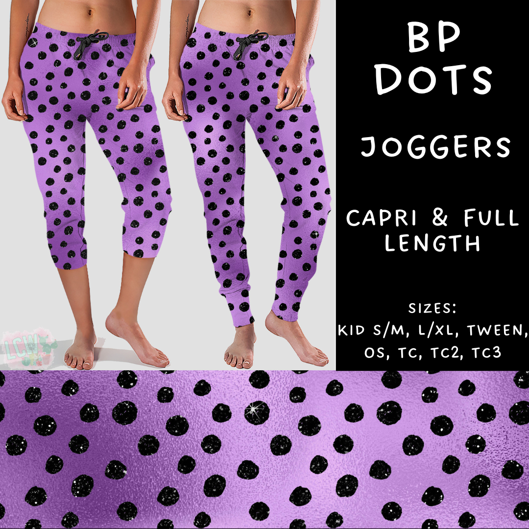 Ready To Ship - BP Dots - Full Joggers OS - Capri Joggers TC2