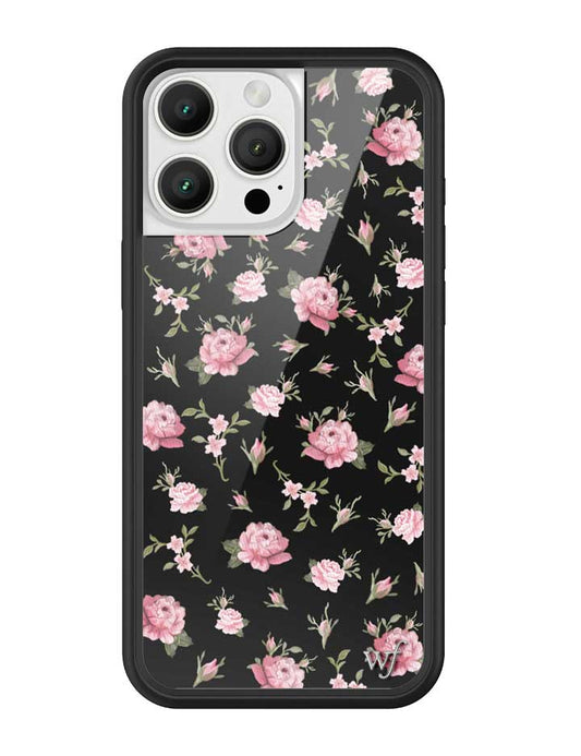 Black and Pink Floral iPhone Case - Alonna's Legging Land