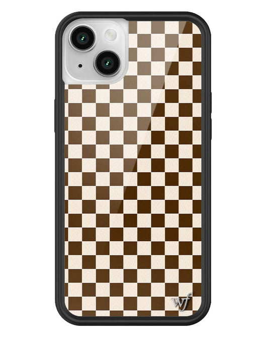 Checkers | Brown iPhone Case - Alonna's Legging Land