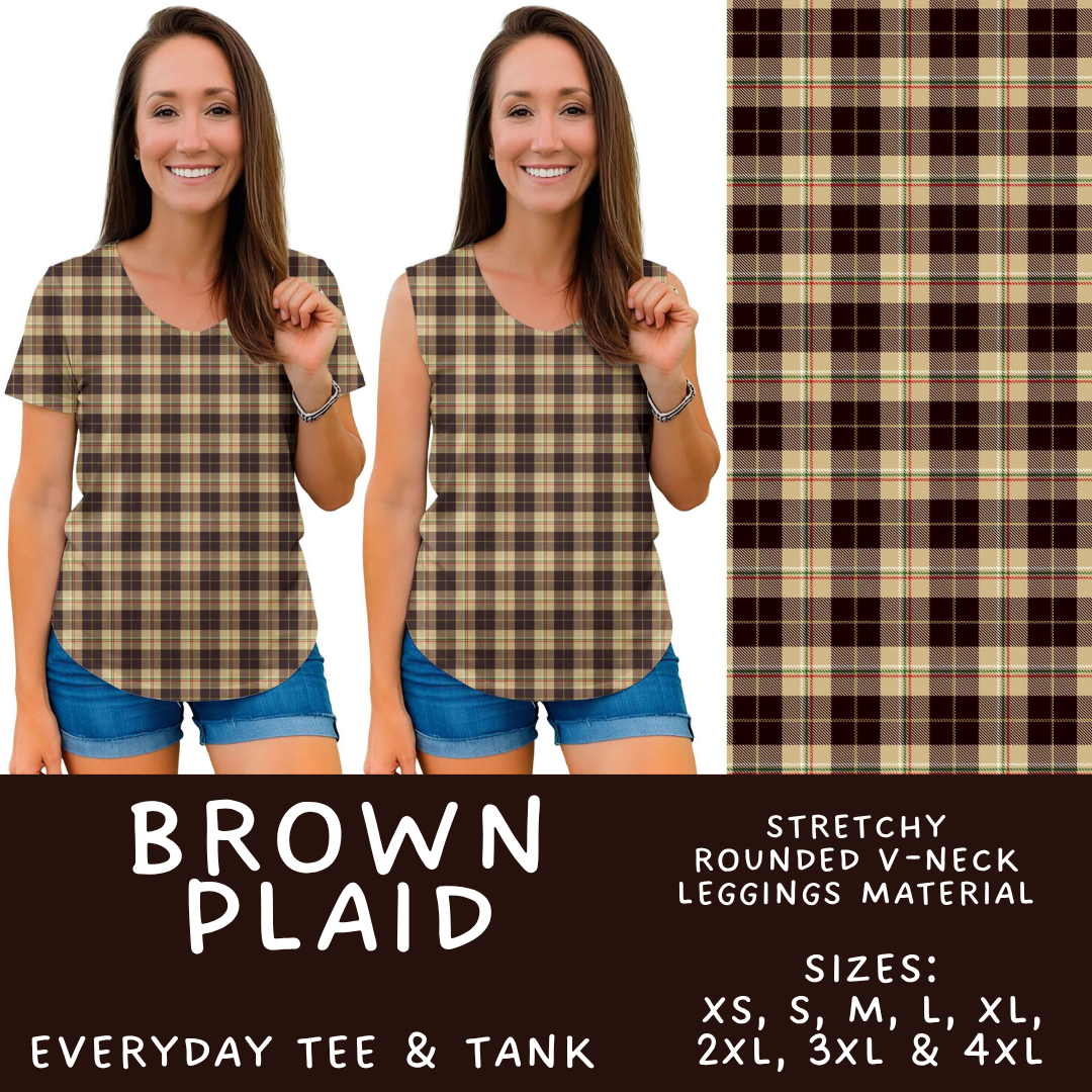 Batch #575 - Fun Run 26 - Closes 8/26 - ETA late October - Brown Plaid Everyday Tank & Tee