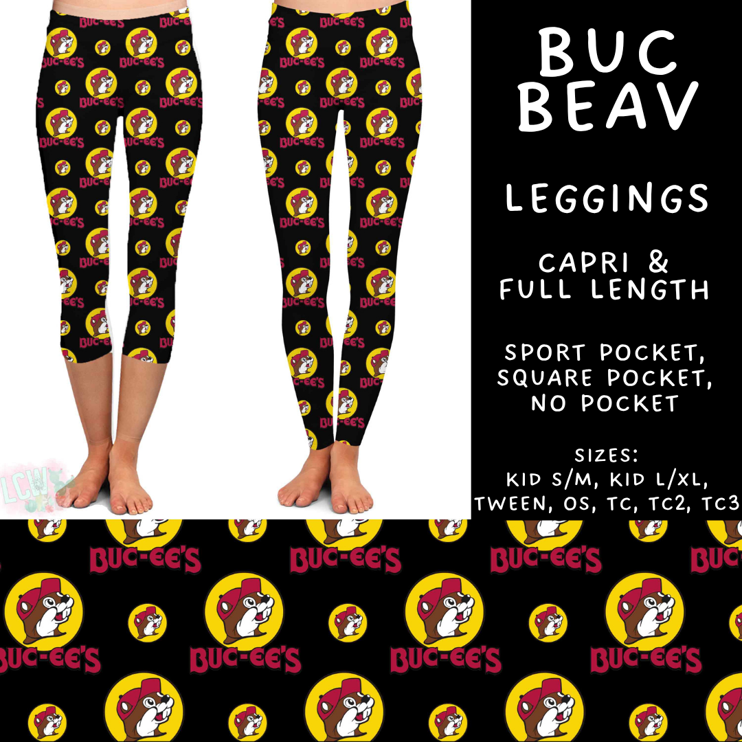Batch #592 -  Fun Run 27 - Closes 9/30 - ETA late Nov - Buc Beav Full and Capri Length Leggings