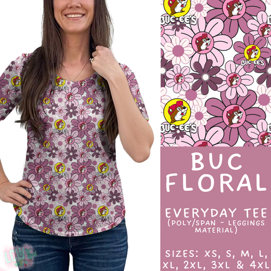 Batch #411 - July Request Run - Closes 9/11 - ETA late October - Buc Floral Everyday Tee