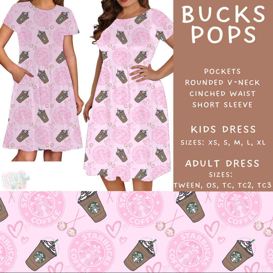 Batch #468 - Fun Run 18 - Closes 12/26 - ETA late Feb - Bucks Pops Adult & Kids Dresses