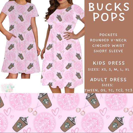 Batch #468 - Fun Run 18 - Closes 12/26 - ETA late Feb - Bucks Pops Adult & Kids Dresses