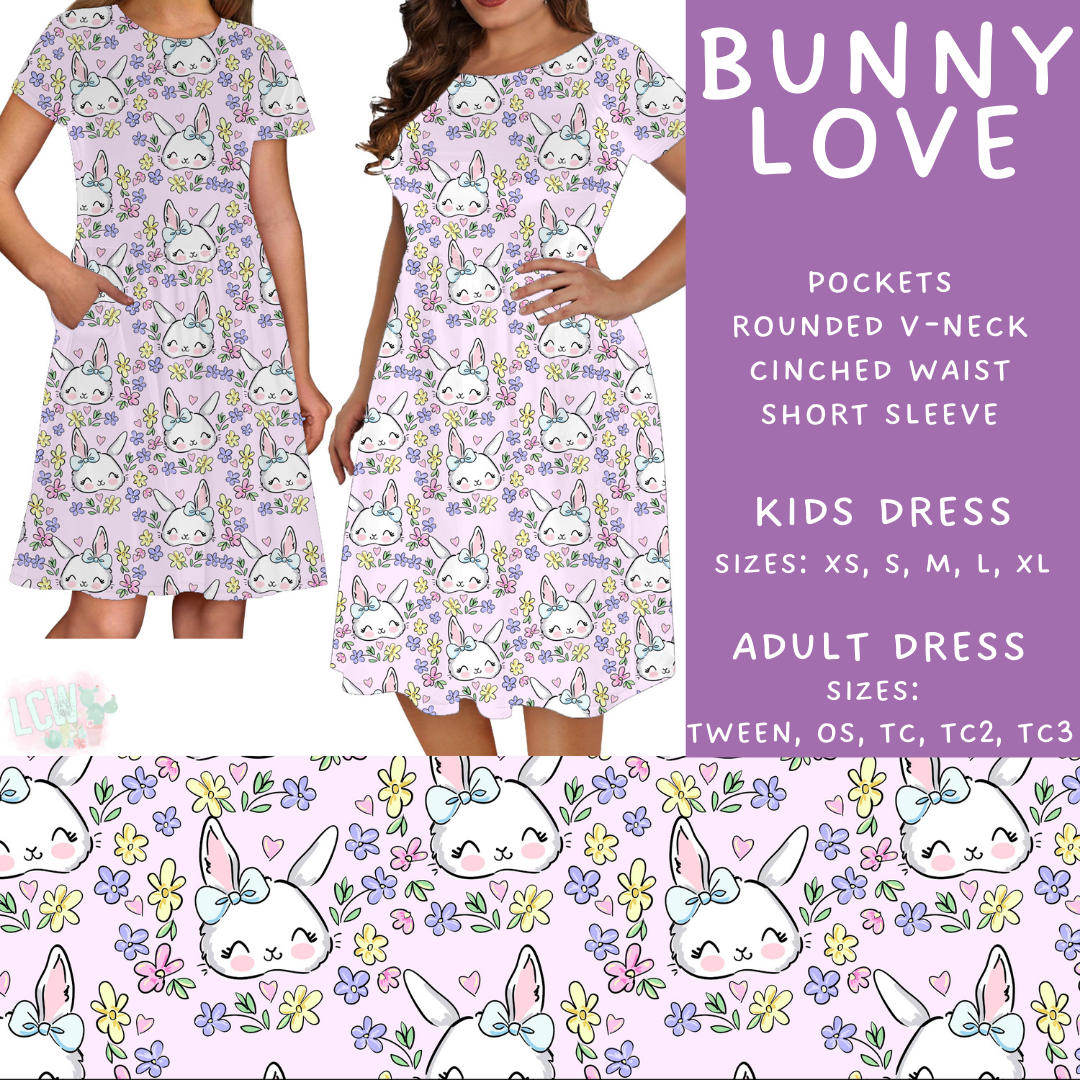 Batch #478 - Bunny Trail Collection - Closes 1/12 ETA - Early March - Bunny Love Adult & Kids Dresses