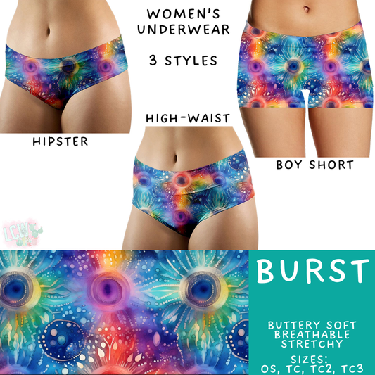 Batch #473 - Comfortable Underwear 5 - Closes 1/9 - ETA early March - Burst Women's Underwear