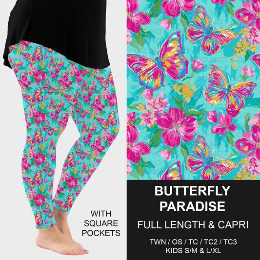B298 - Preorder Butterfly Paradise Leggings w/ Pockets (Closes 7/05. ETA: early Sept.)