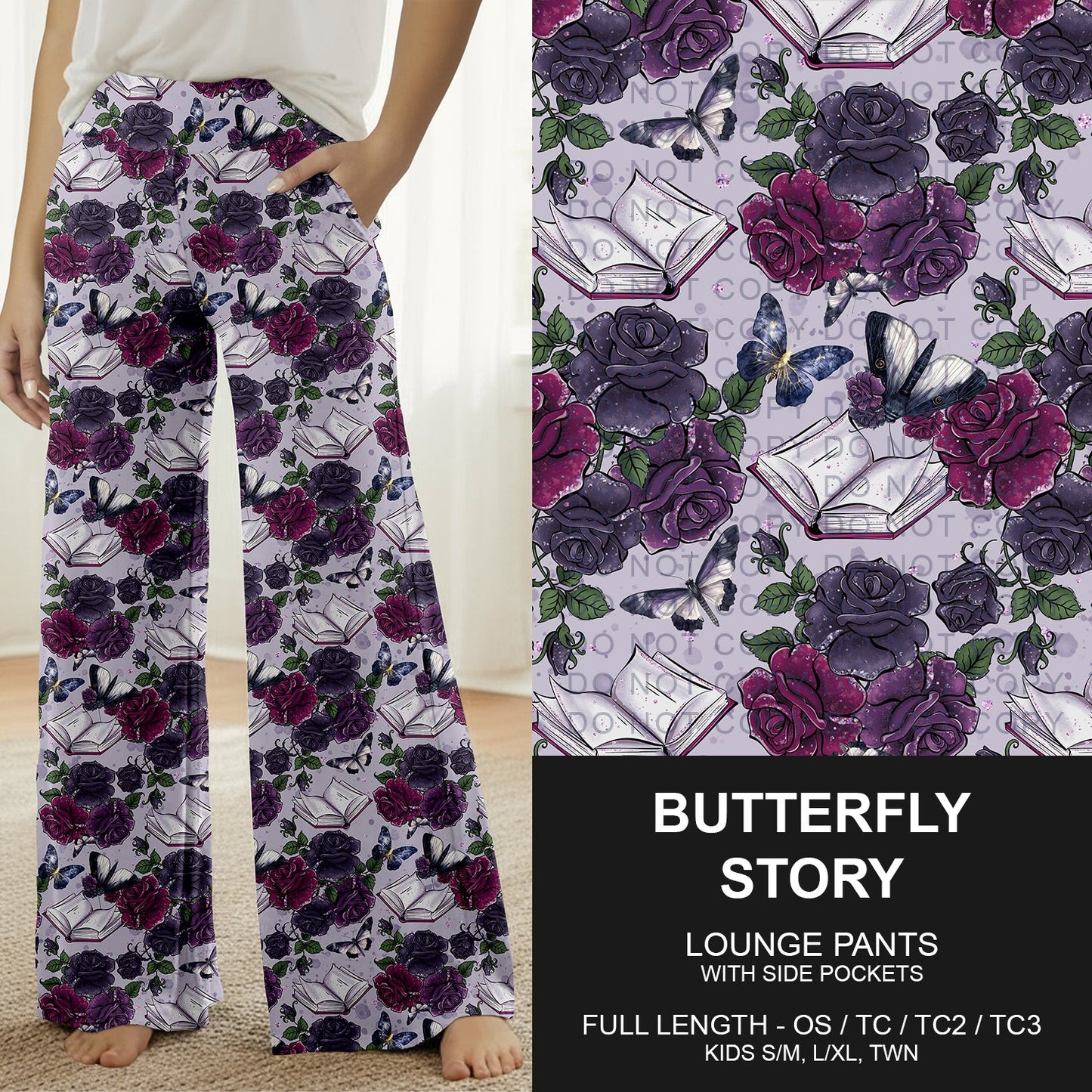 B262 - Preorder Butterfly Story Lounge Pants (Closes 11/23. ETA late Jan.)