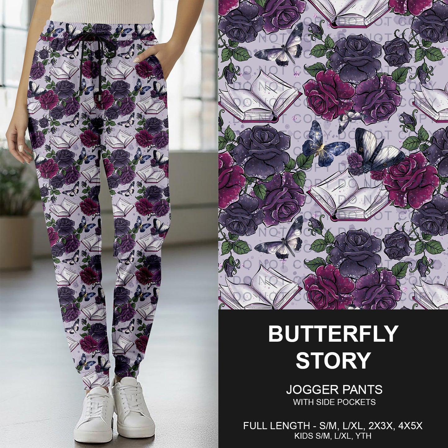 B262 - Preorder Butterfly Story Joggers (Closes 11/23. ETA late Jan.)
