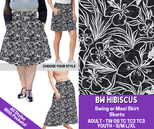 Preorder! Closes 5/27. ETA Aug. BW Hibiscus Combo Skort/Skirt Lengths