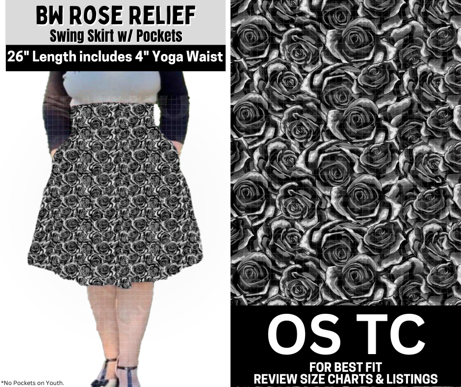 BW Rose Relief Swing Skirt
