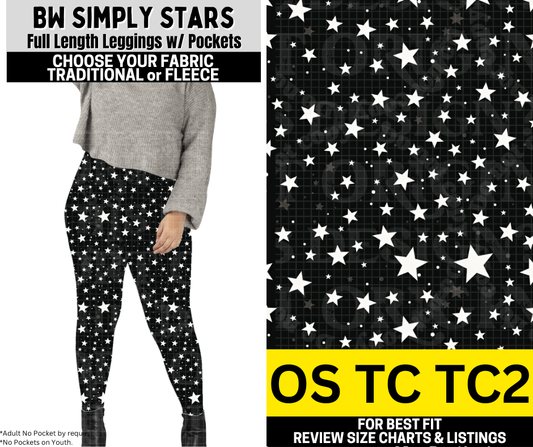 BW Simply Stars Leggings Choose Fleece or Traditional