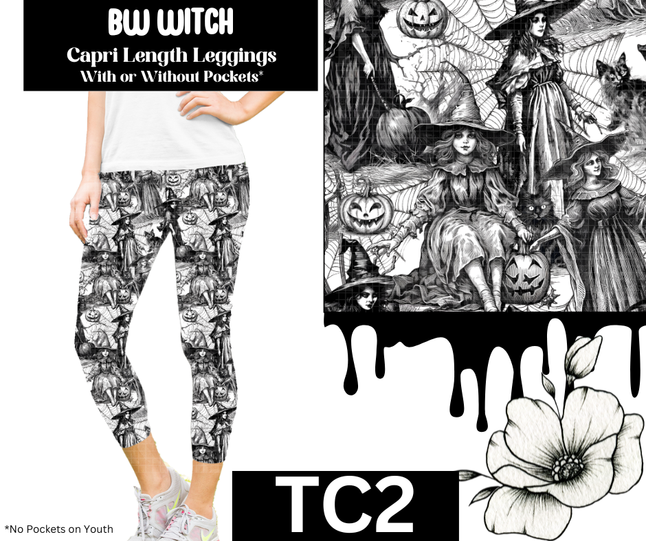 BW Witch Capri Length Leggings w/ Pockets