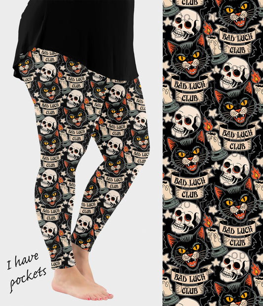 RTS - Bad Luck Club Leggings with Pockets