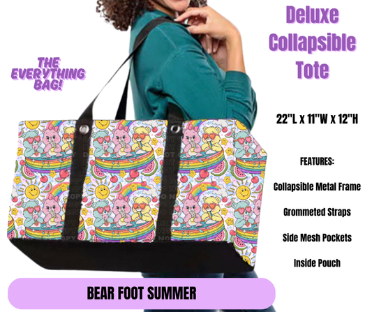 Preorder! Closes 5/19. ETA August. Bear Foot Summer Collapsible Tote
