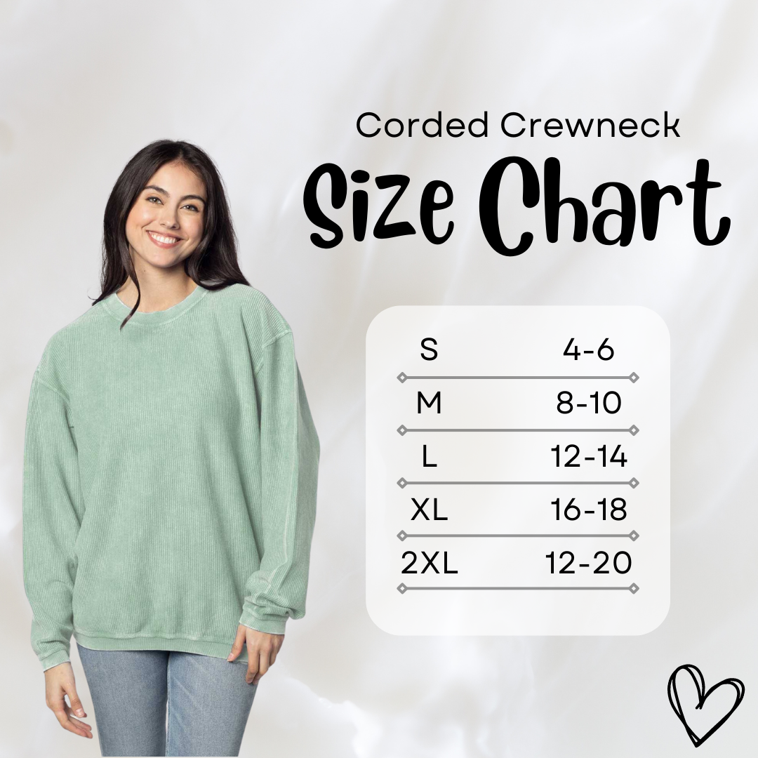 *Clearance* Price Drops in Cart! Original Corded Crewneck in Sage Green